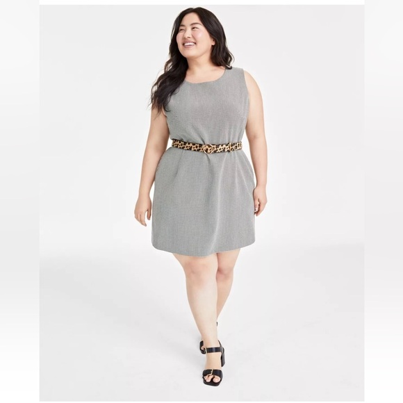 ON 34th Houndstooth Double Weave Sheath Dress Size 20 NWT - Picture 1 of 15